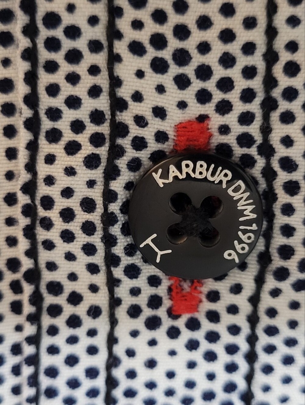 Karbur Blue & White Short-Sleeve Casual Button-Down Shirt Sz Med - Picture 9 of 16